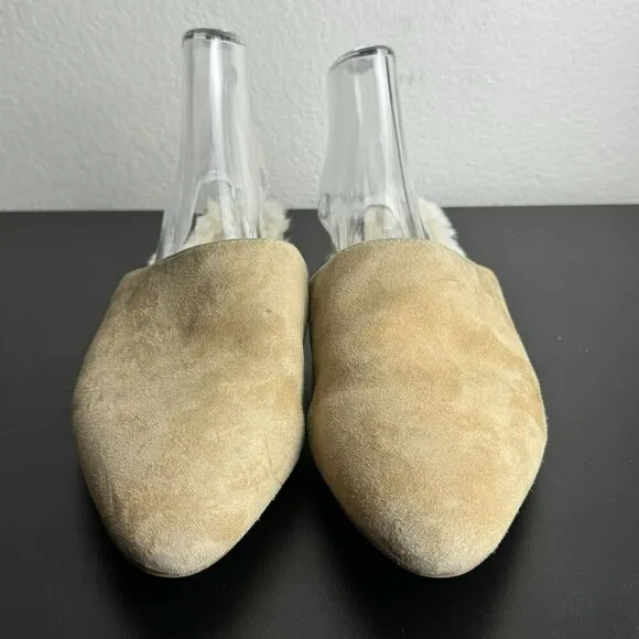 Madewell The Suede Kasey pointed Mule slide shearling lined womens 8 slip-on