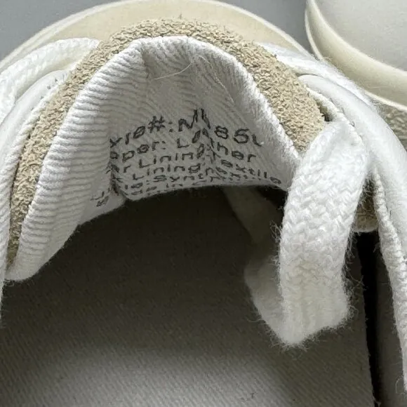 Madewell White Leather Sneakers Women's Size 7.5M Mens 6 Sidewalk Comfort Shoes