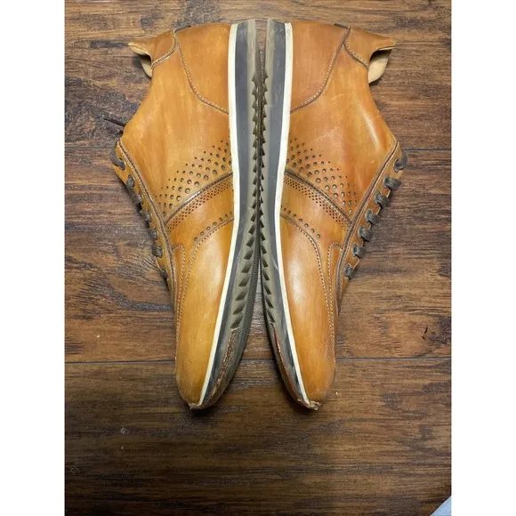 MAGNANNI 15745 Men's Brown Leather Low Top Sneakers Shoes US 10 Made in Spain