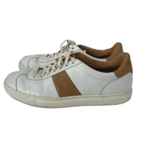 Magnanni ~ Mens 13 ~Mens Elias Sneaker Shoes ~ Leather White Tan 21569