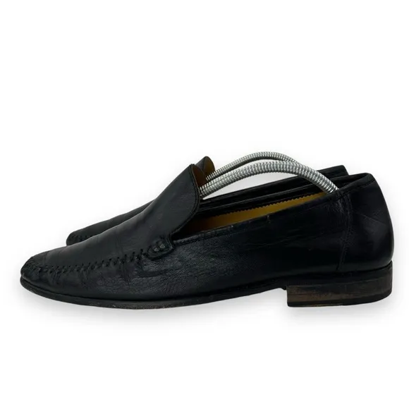 Magnanni Men’s Luxury Black Leather Slip-On Loafer Dress Shoe 10