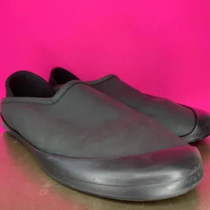Mahabis Luxe Black Leather Indoor Outdoor Slipper Sz 45