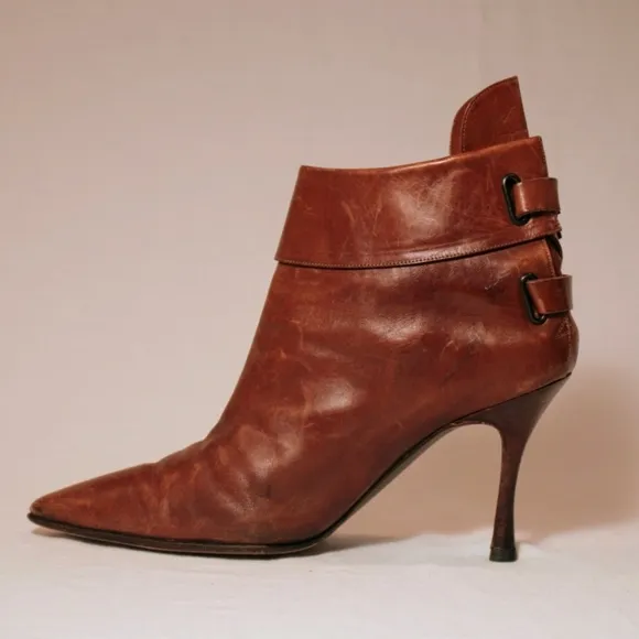Manolo Blahnik Light Brown Ankle Boots
