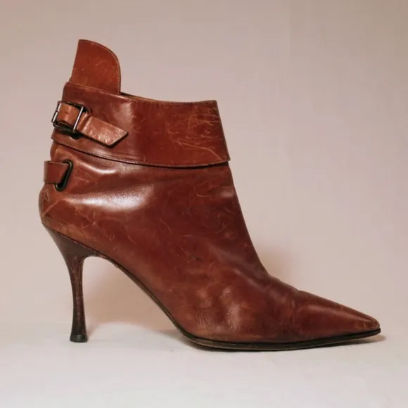 Manolo Blahnik Light Brown Ankle Boots