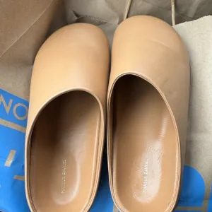 Mansur Gavriel Tan Mules Minimalist Slip-On Design