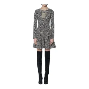 Mara Hoffman Strata Spotted Polka Dot Fit &amp; Flare long sleeve dress size small