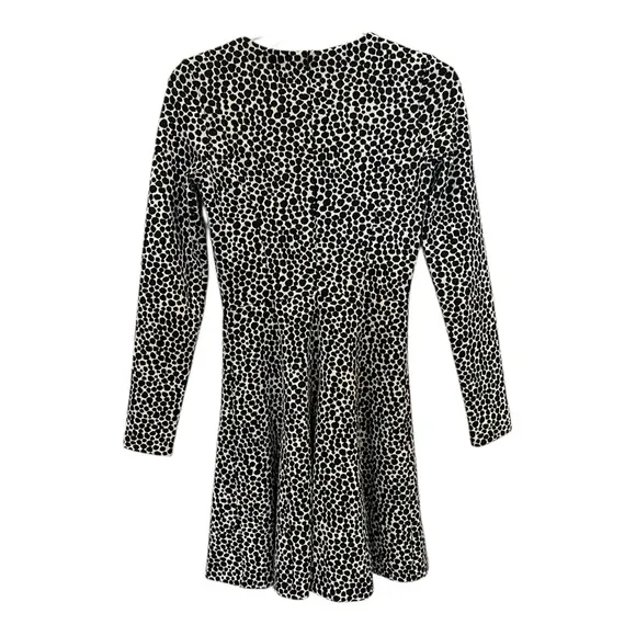 Mara Hoffman Strata Spotted Polka Dot Fit &amp; Flare long sleeve dress size small