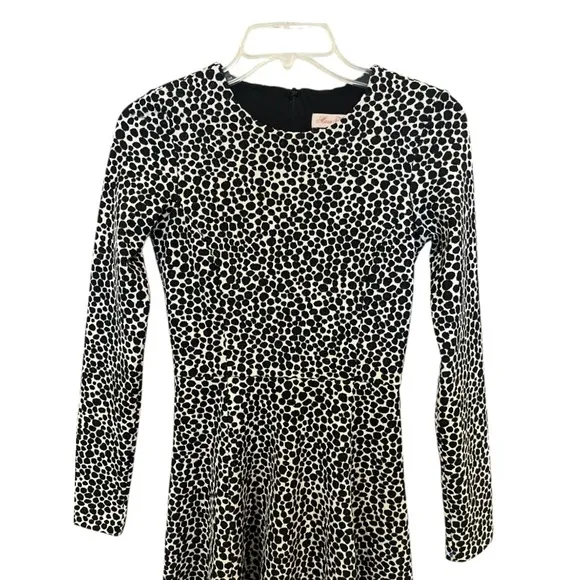 Mara Hoffman Strata Spotted Polka Dot Fit &amp; Flare long sleeve dress size small