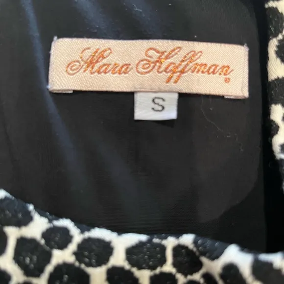 Mara Hoffman Strata Spotted Polka Dot Fit &amp; Flare long sleeve dress size small