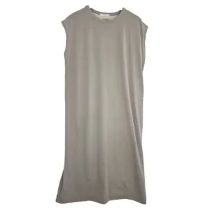 MARAIS Paris Midi Dress Light Gray 100% Cotton Minimalist Capsule Basic O/S