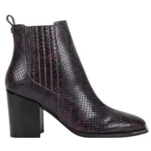 Marc Fisher Taline Leather Ankle Snakeskin Print Boots Size 8.5