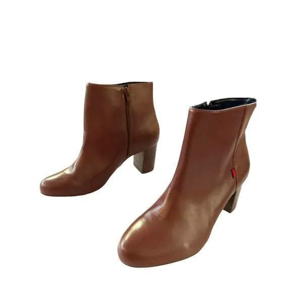 Marc Joseph New York Charles St Bootie Leather Ankle Boots Size 7 Brown
