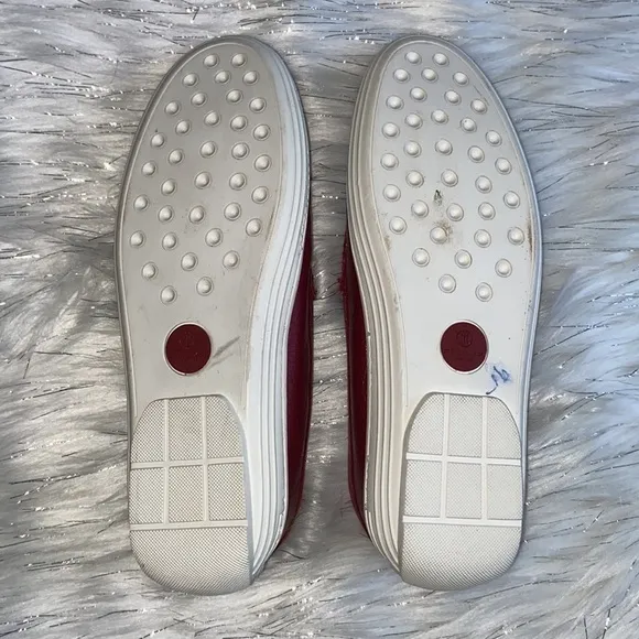 Marc Joseph New York Red Leather Studded Loafer Kid's size 3