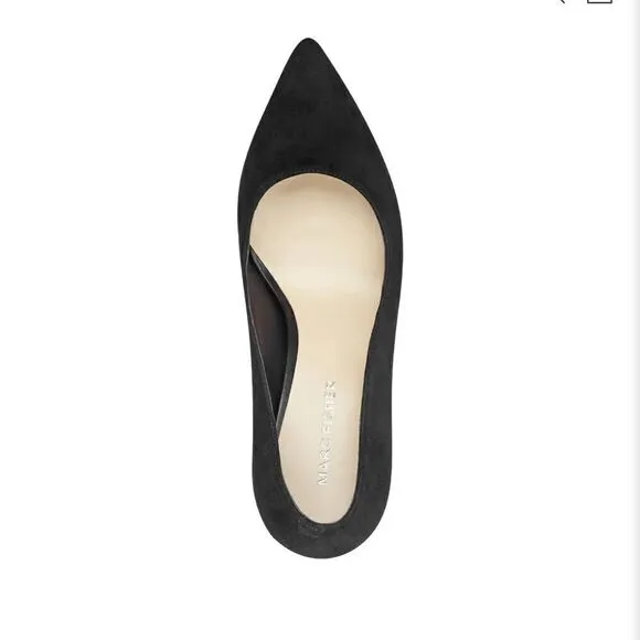 Marc Fisher Womens Viviene Black Suede Dressy Dress Pumps Shoes NWOT