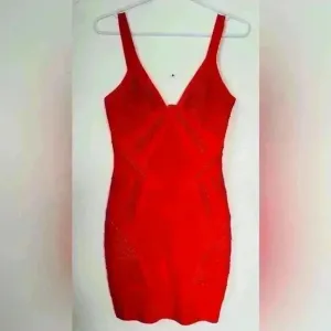 Marciano beaded bodycon dress, unique color size small