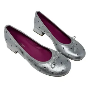 Marco Moreo Milano Silver Leather Lia Pump Slip-On Shoes – Size 39