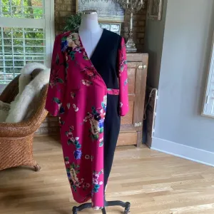 MARINA RINALDI MADE IN ITALY LUXURY FLORAL DRESS PLUS 16 EXCELLENT
