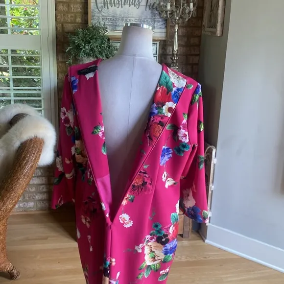 MARINA RINALDI MADE IN ITALY LUXURY FLORAL DRESS PLUS 16 EXCELLENT