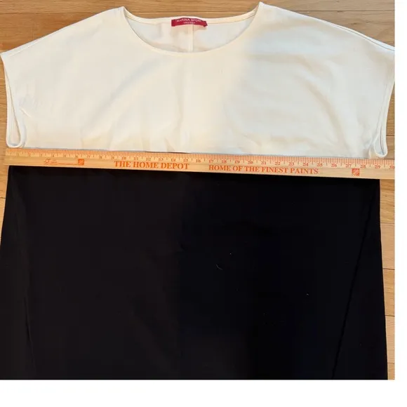 Marina Sport by Marina Rinaldi XXL Color Block Dress Minimalist Black White