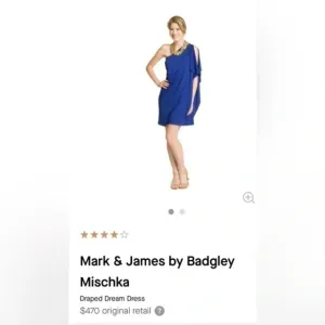 Mark &amp; James by Badgley Mischa Minimalist Draped Dream Dress In Indigo Matte