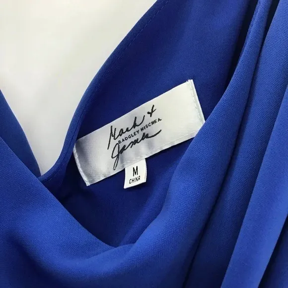 Mark &amp; James by Badgley Mischa Minimalist Draped Dream Dress In Indigo Matte