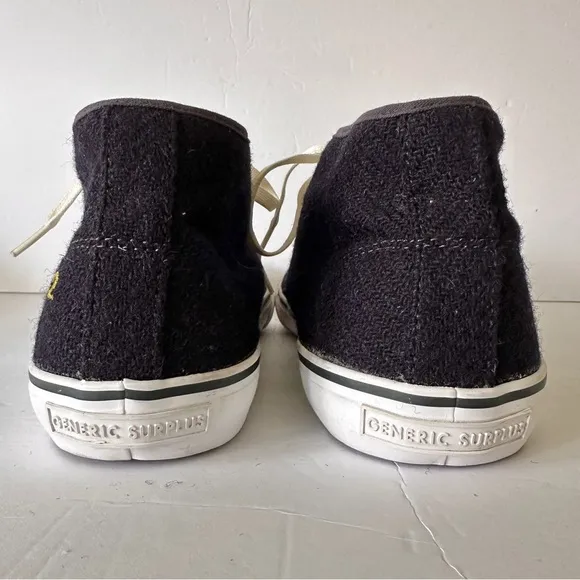 Mark McNairy GENERIC SURPLUS Harris Tweed Navy Chukka Shoes Sneakers Mens 10.5