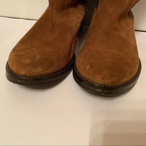 MARTA ITALY SHOES BOOTS HEELS BROWN SUEDE LEATHER Size 38 7.5