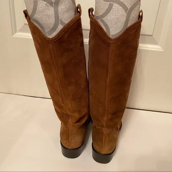 MARTA ITALY SHOES BOOTS HEELS BROWN SUEDE LEATHER Size 38 7.5