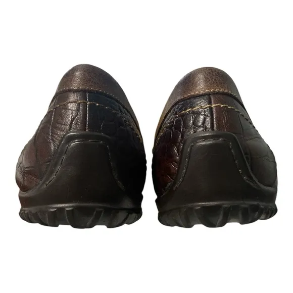 Martin Dingman Shoes Mens 10.5 M Brown Saxon Alligator Horse Bit Driving Loafers