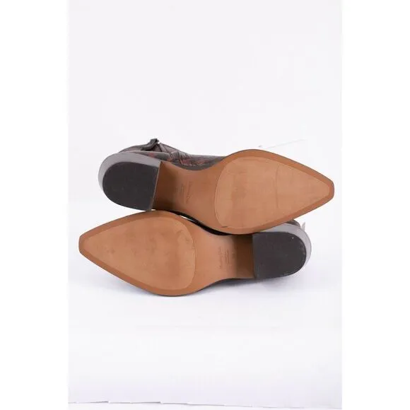 Massimo Dutti Animal Print Leather Ankle Boots