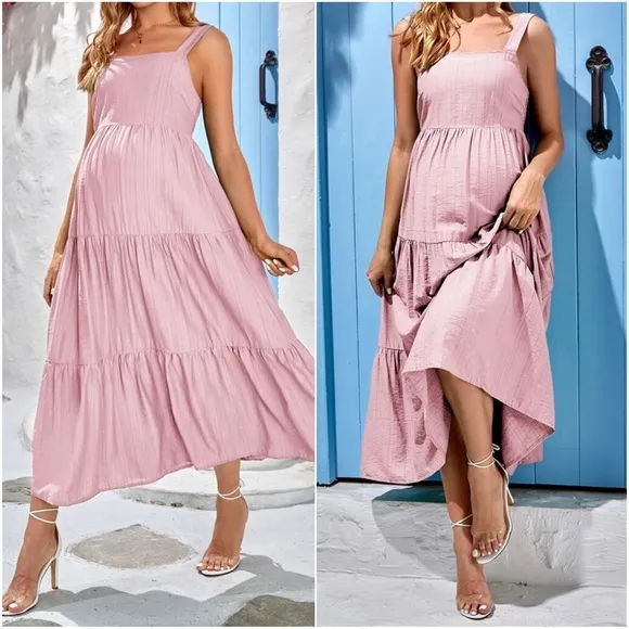 Maternity Cami Maxi Minimalist dress