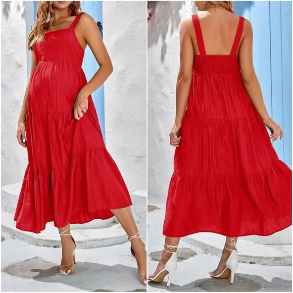 Maternity Cami Maxi Minimalist dress