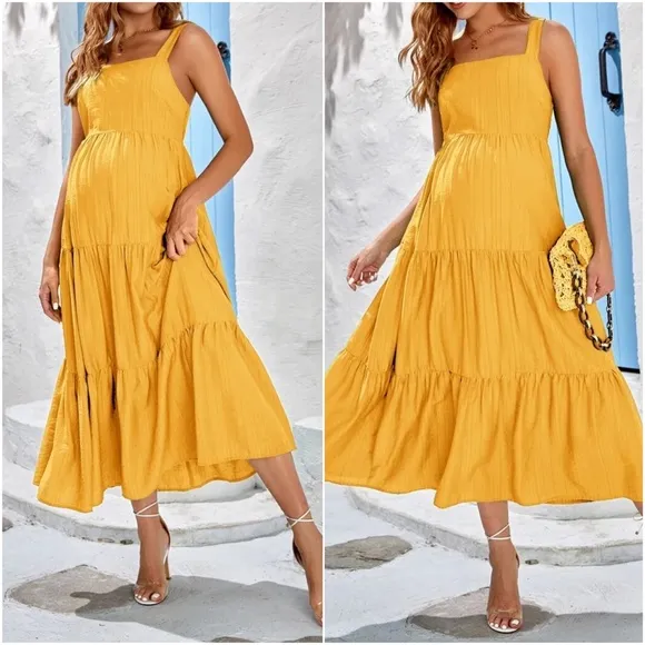Maternity Cami Maxi Minimalist dress