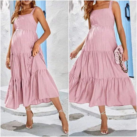Maternity Cami Maxi Minimalist dress