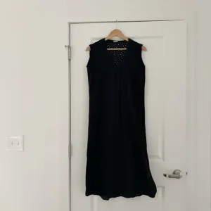 Matta NY Cotton Silk Eyelet Midi Dress Minimalist Neutral