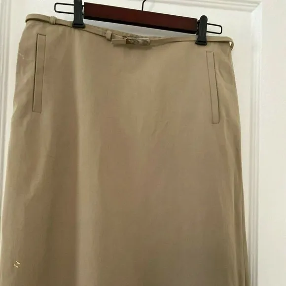 Max Mara Beige Tan Straight &amp; Pencil Skirt Size 12