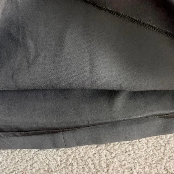 Max Mara Silk Dress Womens Large Minimalist Draped Grey Made in Italy
