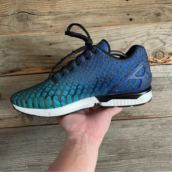 Men adidas ZX Flux Xeno Bold Blue Shoes Sneakers