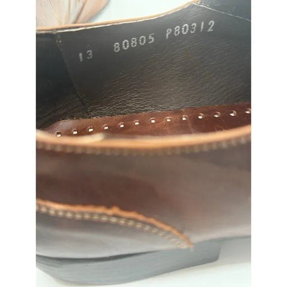 Men leather shoes Vero Guoio ITALY original origin Brown Shoe Size 13