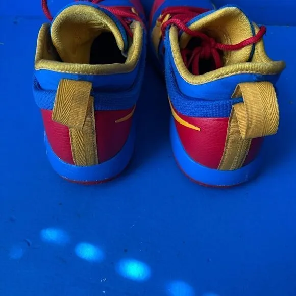 Men's 2018 Nike PG 2 Yellow /Red/Bue Cushioned Basketball Shoes Size 8