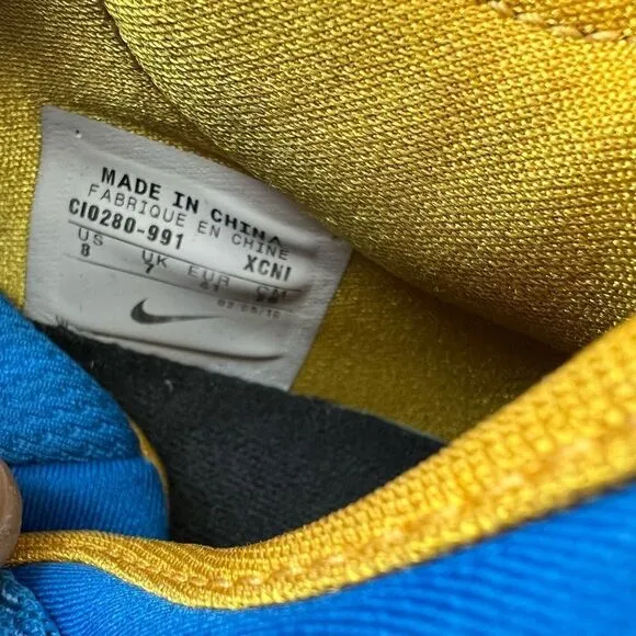 Men's 2018 Nike PG 2 Yellow /Red/Bue Cushioned Basketball Shoes Size 8
