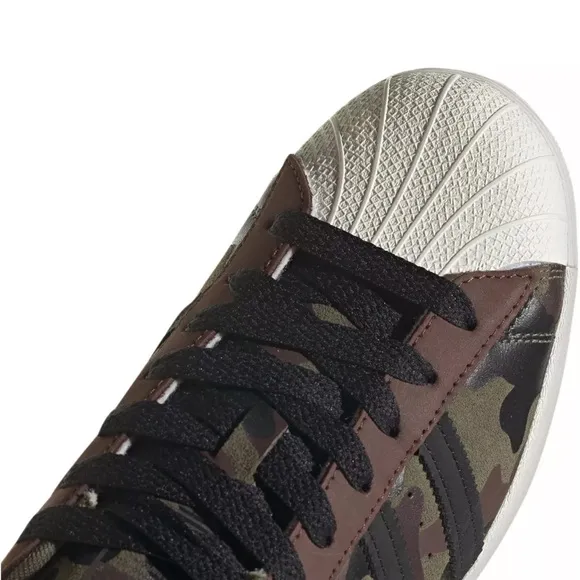 MEN'S ADIDAS ORIGINALS SUPERSTAR CAMO LEATHER SNEAKERS HQ8866 NEW 9.5