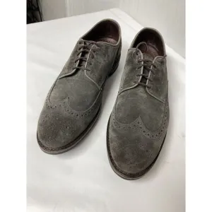 Mens Allen Edmonds Nomad Gray Suede‎ Wingtip Feather Welt Shoes Size 12D