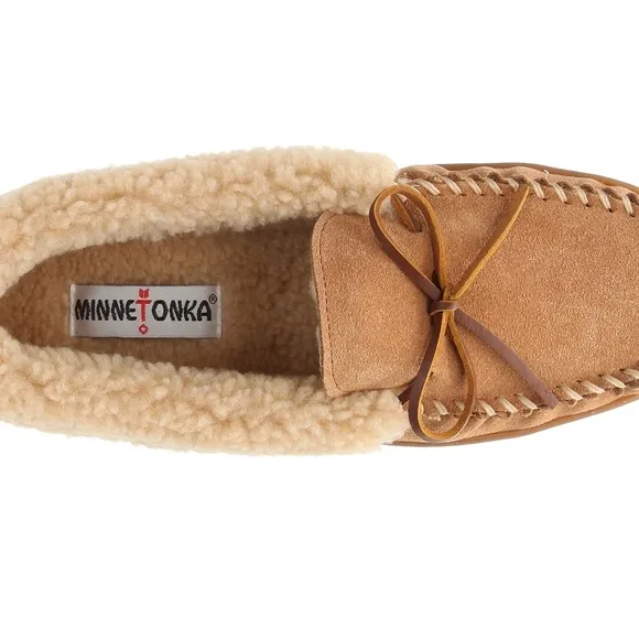 Mens Allen Minnetonka Moccasin Slippers Size 13
