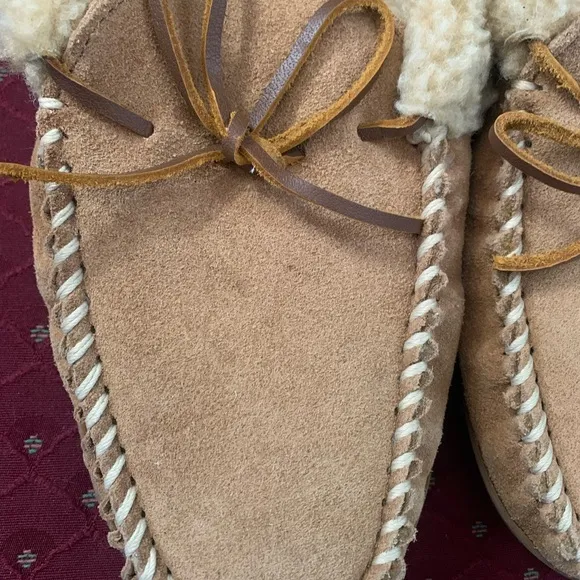 Mens Allen Minnetonka Moccasin Slippers Size 13