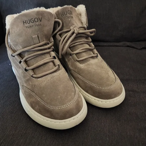 Men's Autumn Winter Warm Shoes, Anti-Skid Snow Boots, Outdoor Casual Sneakers