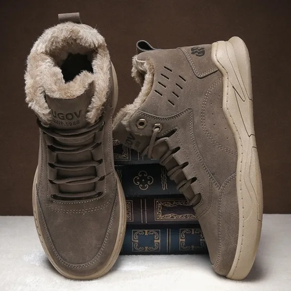 Men's Autumn Winter Warm Shoes, Anti-Skid Snow Boots, Outdoor Casual Sneakers