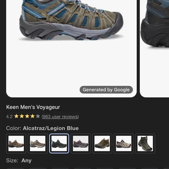 Men’s Blue and Black Hiking Shoes