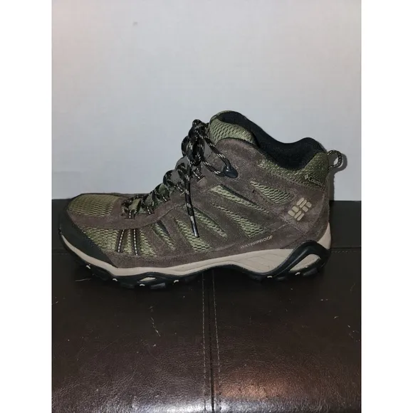 Mens Brown And Green Columbia Size 12 Wide Boots Omni Grip