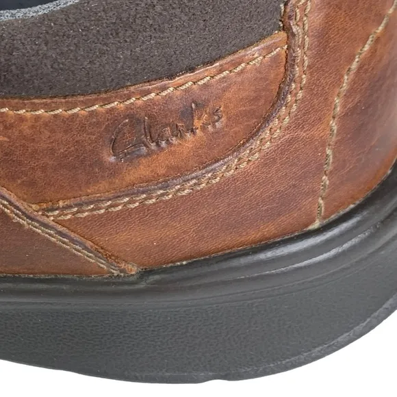 Men’s Clark’s Cotrell Edge Lace-Up Casual Brown Leather Ortholite Shoe NEW Sz 13